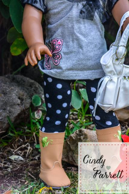 Swirly Pop Footed Doll Tights
