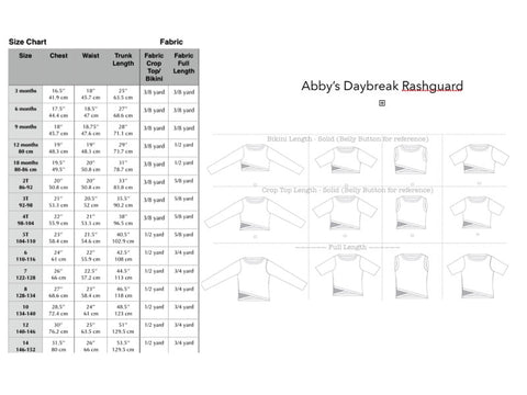 Abby's Daybreak Rashguard + Top (crop top, medium length, full length) –  The Wolf and the Tree