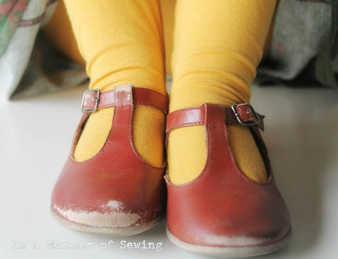  Baby Girl Tights with Sewn-in Mary Jane Shoe Design