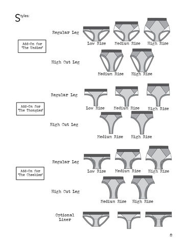 The Colorblocked ADD ON - Mentionables {Underwear} - PDF Sewing Patter ...