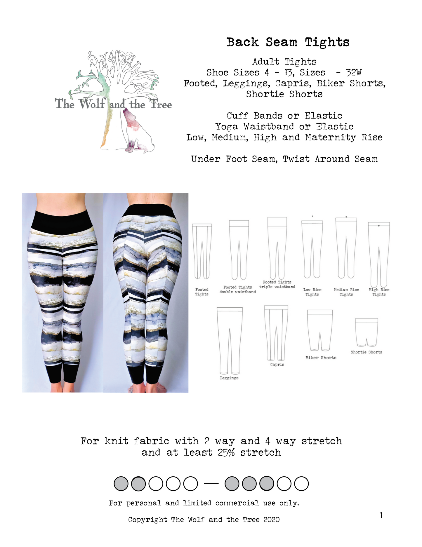 Adult Back Seam Tights {Footed Tights - Leggings - Capris - Shorts}